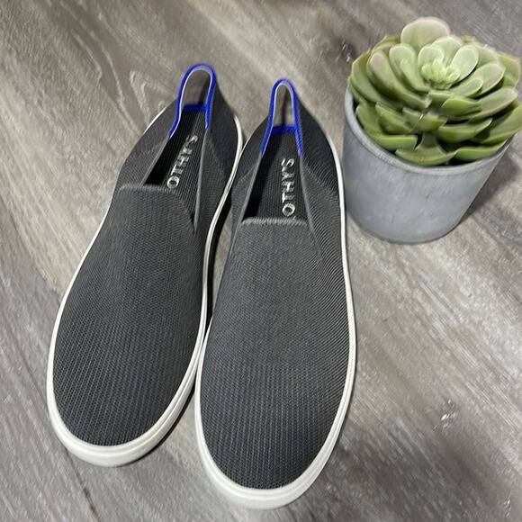 Rothys steel gray size 7.5 woman’s slides on sneakers - Picture 2 of 11